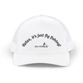 Trucker Cap — "Relax, it's just fly fishing!" Embroidered Mesh Fishing Hat