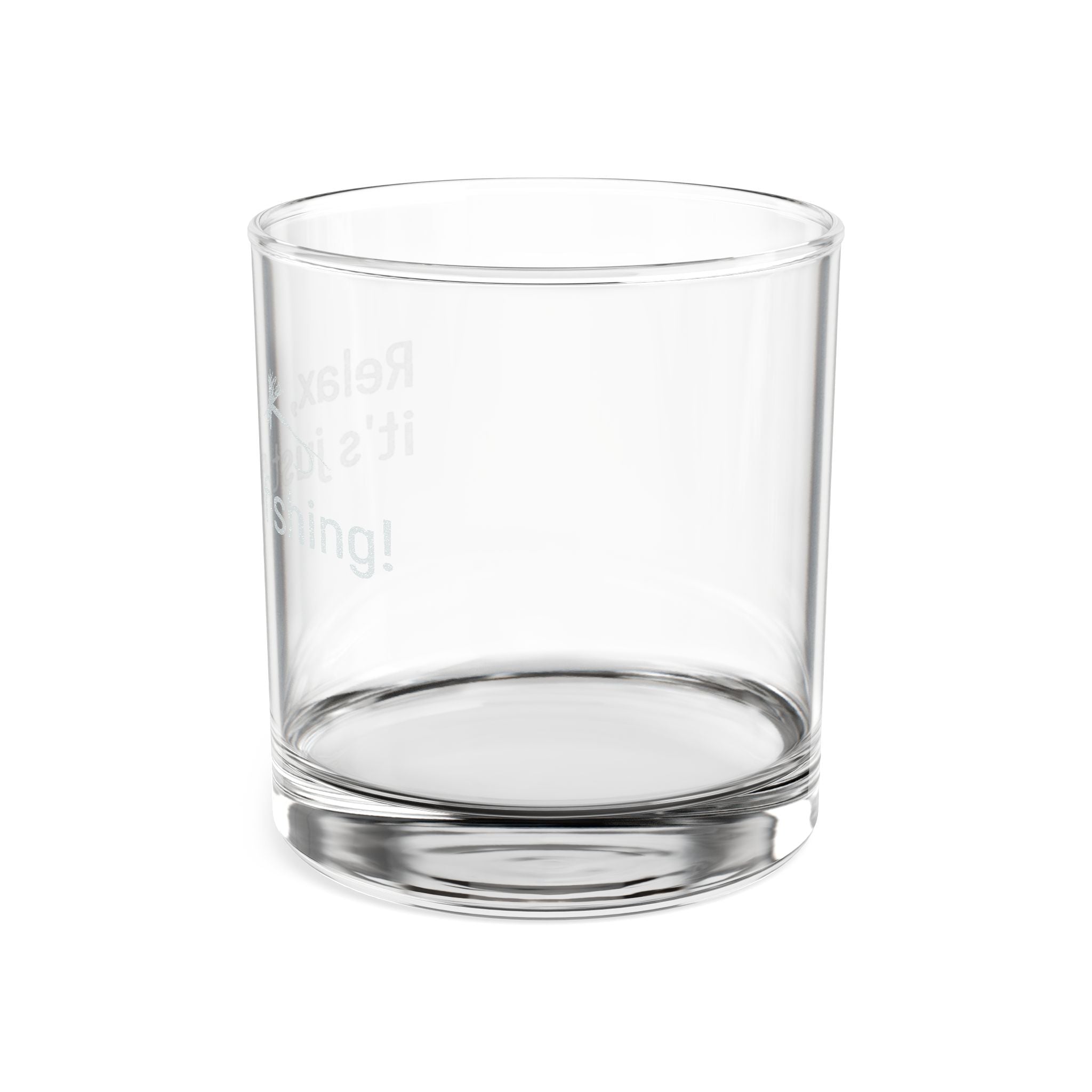 Engraved 10oz Rocks Glass – "Relax, it's just fly fishing!"